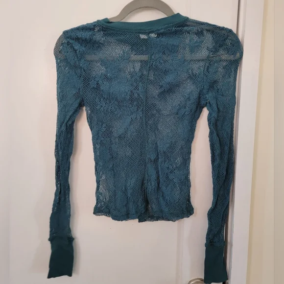 Free People Sheer Floral Lace Top - Picture 5 of 5
